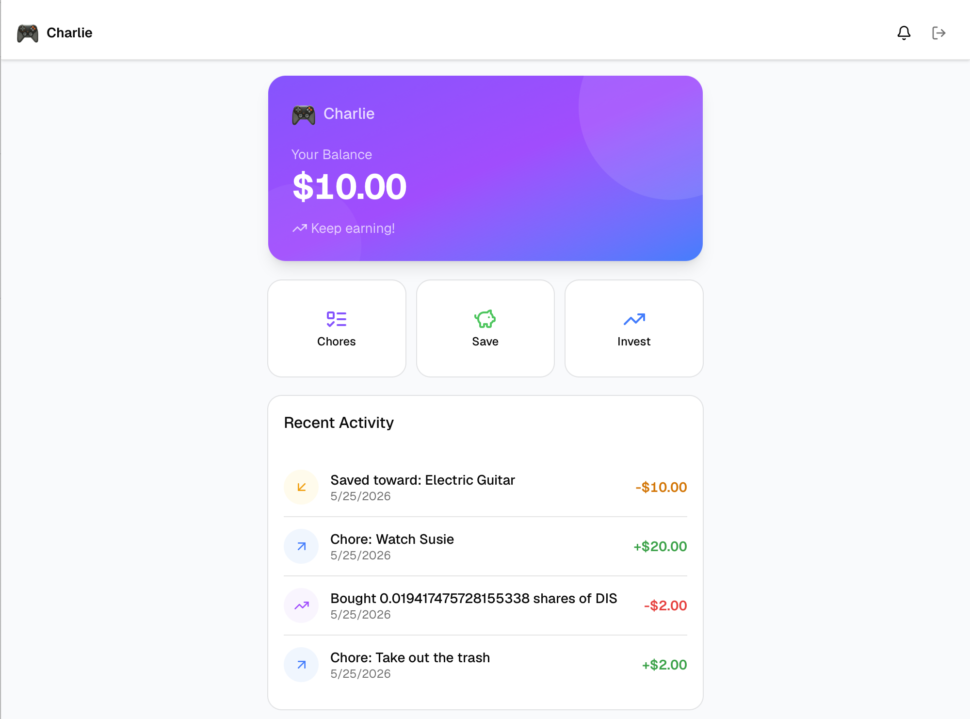 Family Financial Literacy Application demo